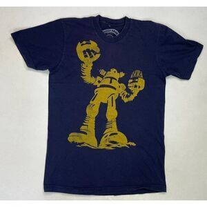 Ames Bros Destroyer Graphic T-shirt Women Small Blue Short Sleeve